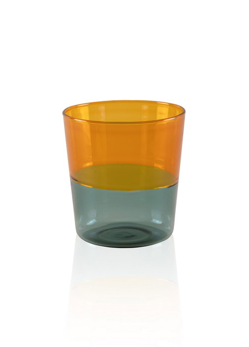 Hermia Vaso de Vidrio Hecho a Mano Ámbar 320 ml